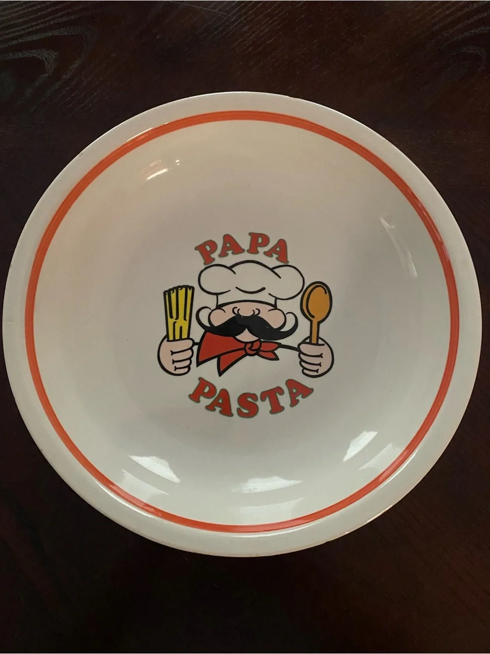 Made in Italy decorative Papa Pasta Ceramic Pasta Bowl - 13 in